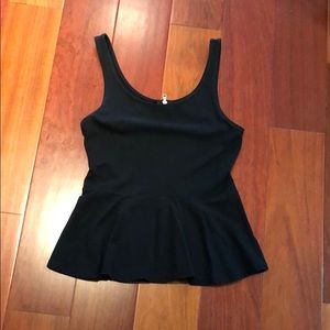 Black Peplum Tank top